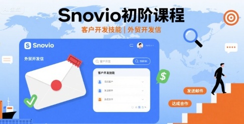 Snovio初阶课程，客户开发技能，外贸开发信-破局灯塔
