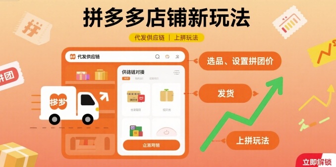 拼多多店铺新玩法，代发供应链上拼玩法-破局灯塔