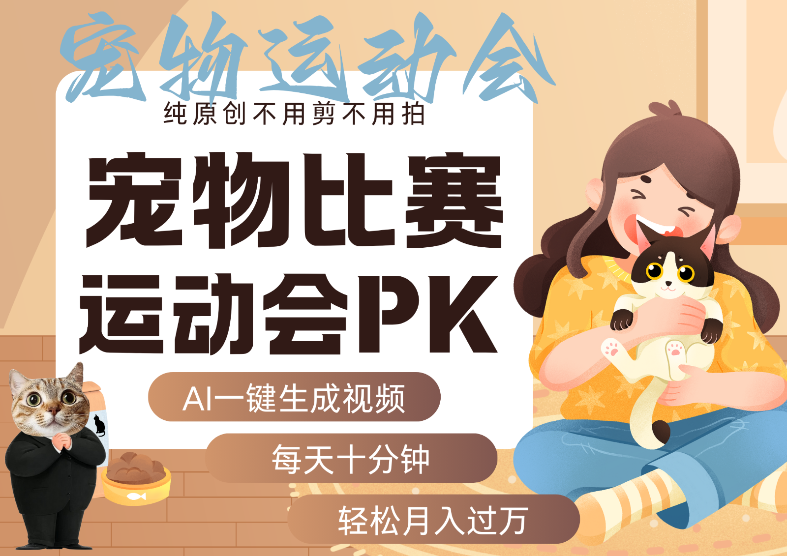 AI萌宠运动员跳水 射击 篮球 足球比赛 每天十分钟 附详细提示词文案库 代替做…-破局灯塔