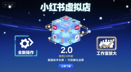 小红书虚拟店矩阵2.0，全新操作，超强技术，可工作室放大-破局灯塔