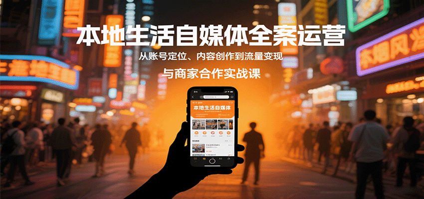 本地生活自媒体全案运营，从账号定位、内容创作到流量变现与商家合作实战课-破局灯塔