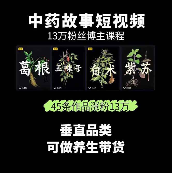 图片[2]-中药文化赛道：溯源故事开发，AI工具实战，平台运营，全方位解锁中医流量变现新路径-破局灯塔