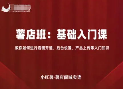 小红薯薯店商城卖货，基础入门课，教你如何进行店铺开通、后台设置、产品上传等入门知识-破局灯塔