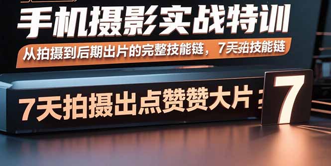 手机摄影实战特训，从拍摄到后期出片的完整技能链，7天拍出点赞大片-破局灯塔