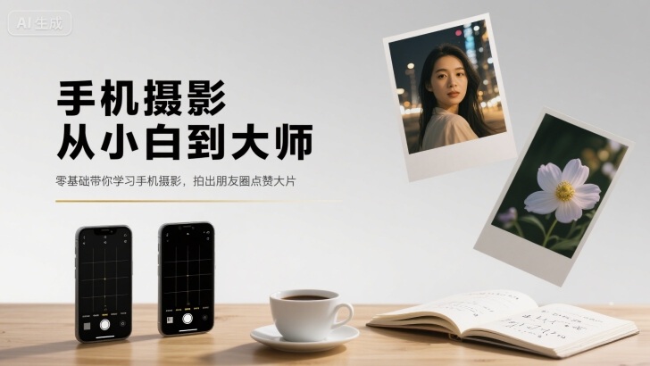 手机摄影从小白到大师，零基础带你学习手机摄影，拍出朋友圈点赞大片-破局灯塔