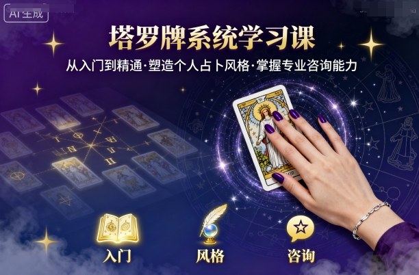 塔罗牌系统学习课，助你从入门到精通，塑造个人占卜风格，掌握专业咨询能力-破局灯塔