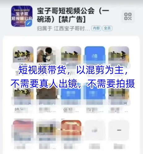 宝子哥头部团队短视频带货，以混剪为主，不需要真人出镜，不需要拍摄【更新9月】-破局灯塔