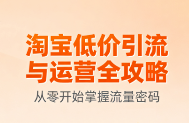 淘宝低价引流与运营全攻略(更新9月)-破局灯塔