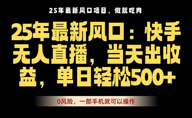 25年最新无人直播玩法，当天秒出单，一部手机就可操作-破局灯塔