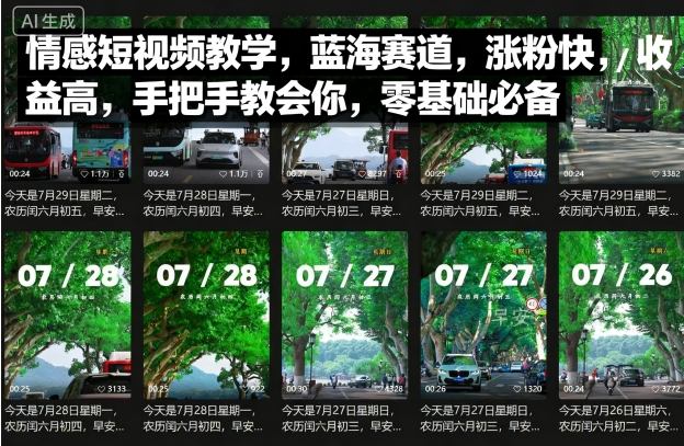 情感短视频教学，蓝海赛道，涨粉快，收益高，手把手教会你，零基础必备-破局灯塔