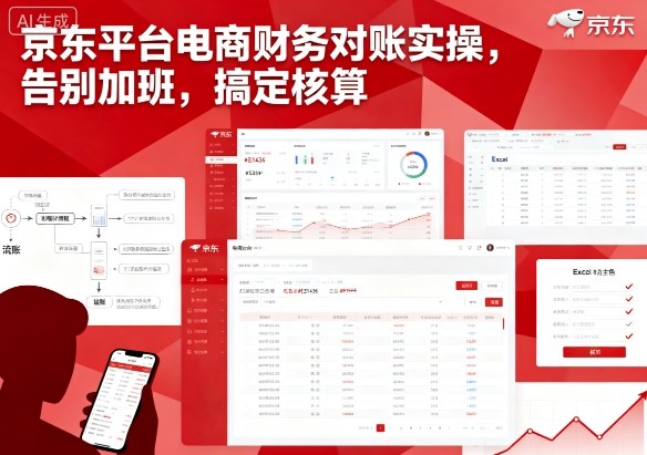 京东平台电商财务对账实操，告别加班，搞定核算-破局灯塔