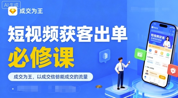 短视频获客出单必修课，成交为王，以成交为导向，直接做能成交的流量-破局灯塔