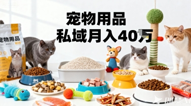 月变现40个！宠物用品私域运营的精准掘金之道玩法-破局灯塔