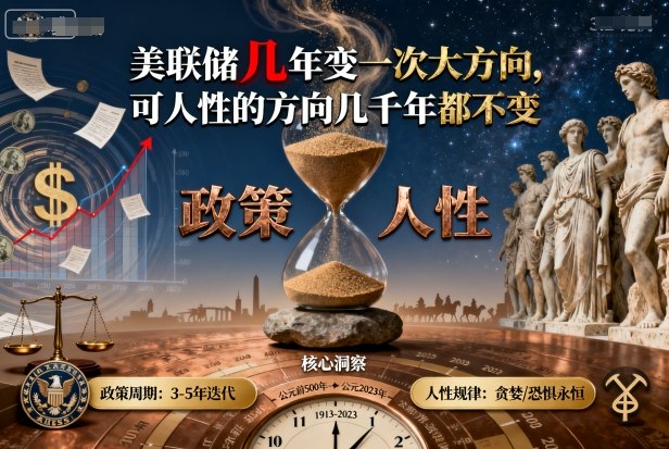 付费文章：美联储几年变一次大方向，可人性的方向几千年都不变-破局灯塔