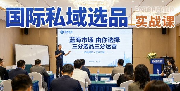 国际私域选品实战课，蓝海市场由你选择，七分选品三分运营-破局灯塔