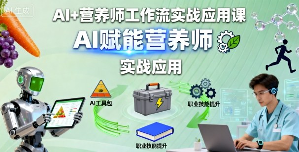 AI+营养师工作流实战应用课，AI赋能营养师-破局灯塔