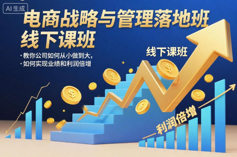 电商战略与管理落地班线下课，教你公司如何从小做到大，如何实现业绩和利润倍增【录音】-破局灯塔
