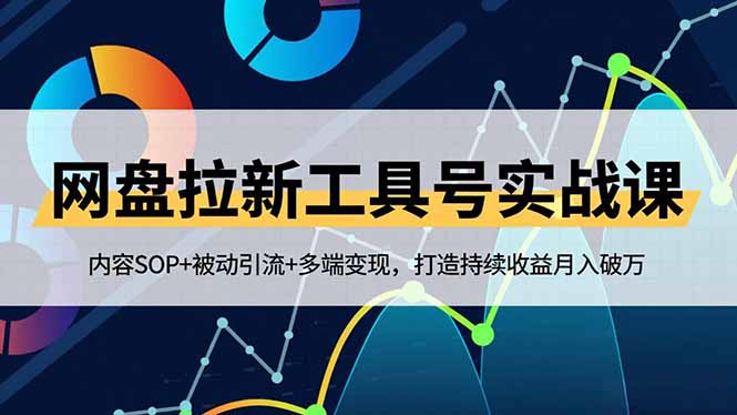 网盘拉新工具号实战课，内容SOP+被动引流+多端变现，打造持续收益月入破万-破局灯塔