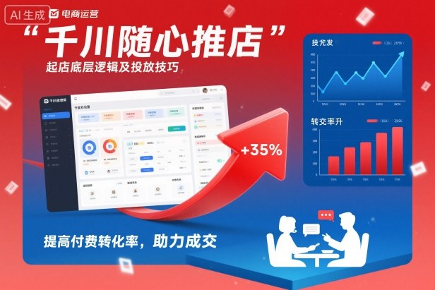 千川随心推起店底层逻辑及投放技巧，提高付费转化率，助力成交-破局灯塔
