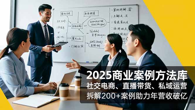 2025商业案例方法库，社交电商、直播带货、私域运营，拆解200+案例助力年营收破亿-破局灯塔
