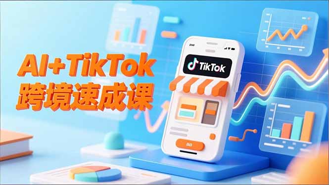 AI+TikTok跨境速成课，智能翻译、店铺定位、流程拆解，7天高效上线运营-破局灯塔