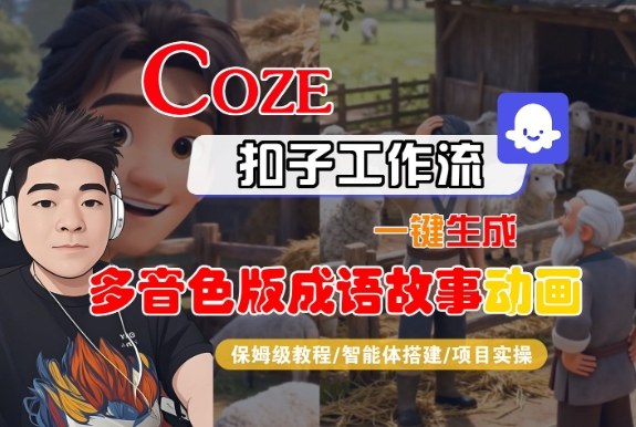Coze扣子智能体工作流一键生成“多音色版成语故事“动画,全流程保姆级教学-破局灯塔