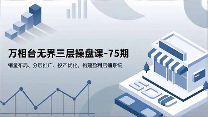 万相台无界三层操盘课-75期，销量布局、分层推广、投产优化，构建盈利店铺系统-破局灯塔