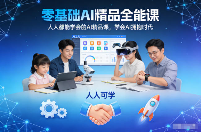 零基础AI精品全能课，人人都能学会的AI精品课，学会AI拥抱时代-破局灯塔