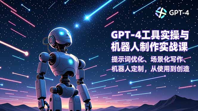 GPT-4工具实操与机器人制作实战课:提示词优化、场景化写作、机器人定制,从使用到创造-破局灯塔