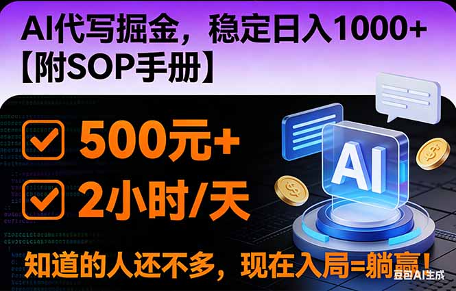 2026风口项目,AI代写掘金，稳定日入1000+，掌握核心技能【附SOP手册】-破局灯塔