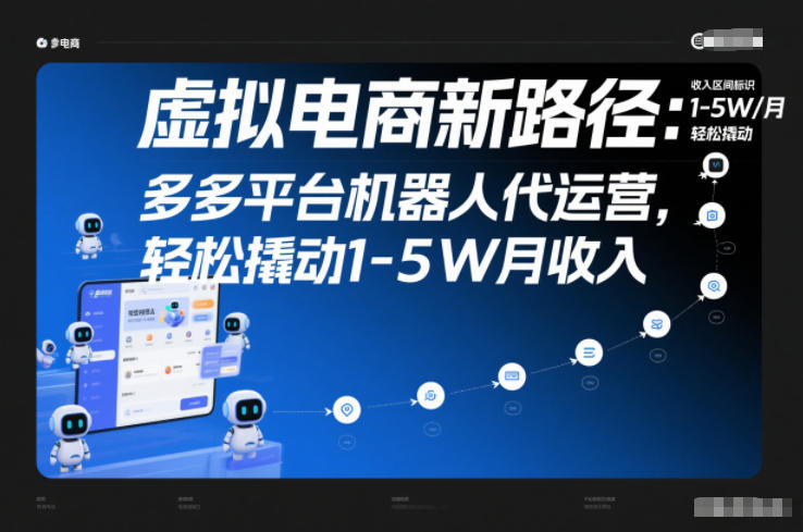 虚拟电商新路径：多多平台机器人代运营，轻松撬动1-5W月收入【揭秘】-破局灯塔