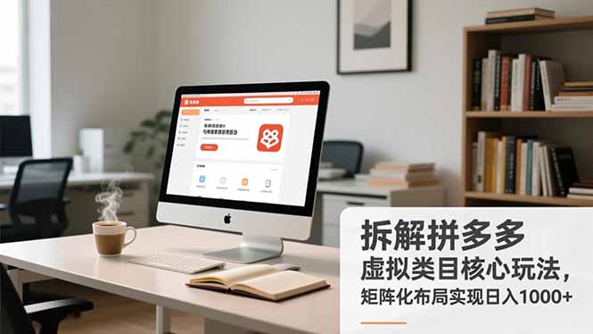 拆解拼多多虚拟类目核心玩法，矩阵化布局实现日入1000+-破局灯塔
