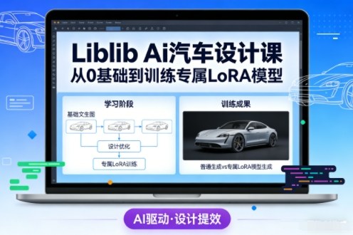 Liblib Ai汽车设计课，从0基础文生图，到教你训练专属设计和风格LoRA模型-破局灯塔