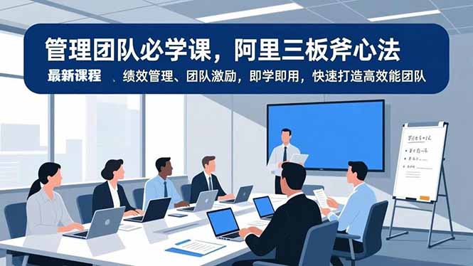 管理团队必学课，阿里三板斧心法、绩效管理、团队激励，即学即用，快速打造高效能团队-破局灯塔