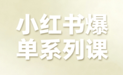 小红书爆单系列课,聚焦小红书电商全链路增长(更新)-破局灯塔