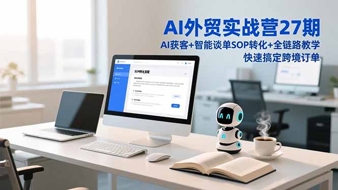 AI外贸实战营27期，AI获客+智能谈单+SOP转化+全链路教学，快速搞定跨境订单-破局灯塔