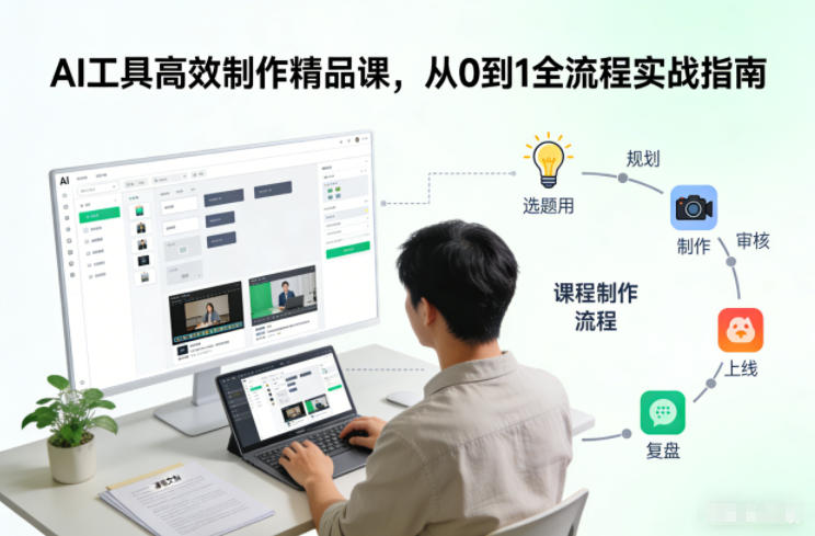 AI工具高效制作精品课，从0到1全流程实战指南-破局灯塔