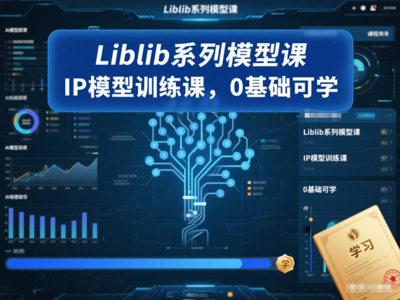Liblib系列模型课，IP模型训练课，0基础可学-破局灯塔