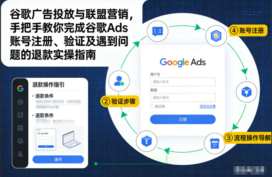 谷歌广告投放与联盟营销，手把手教你完成谷歌Ads账号注册、验证及遇到问题的退款实操指南-破局灯塔