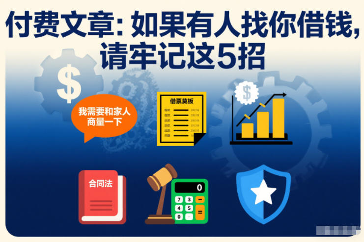 付费文章：如果有人找你借钱，请牢记这5招-破局灯塔