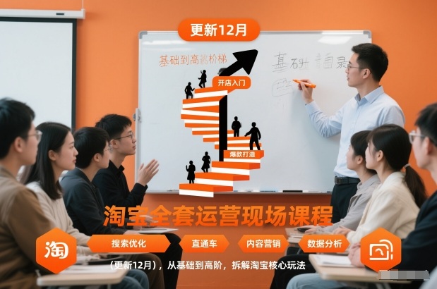 淘宝全套运营现场课程(更新12月)，从基础到高阶，拆解淘宝核心玩法-破局灯塔
