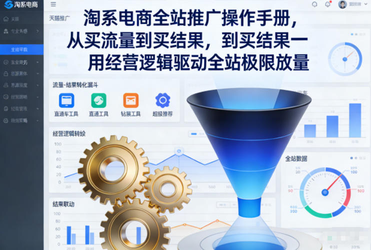 淘系电商全站推广操作手册，从买流量到买结果一用经营逻辑驱动全站极限放量-破局灯塔