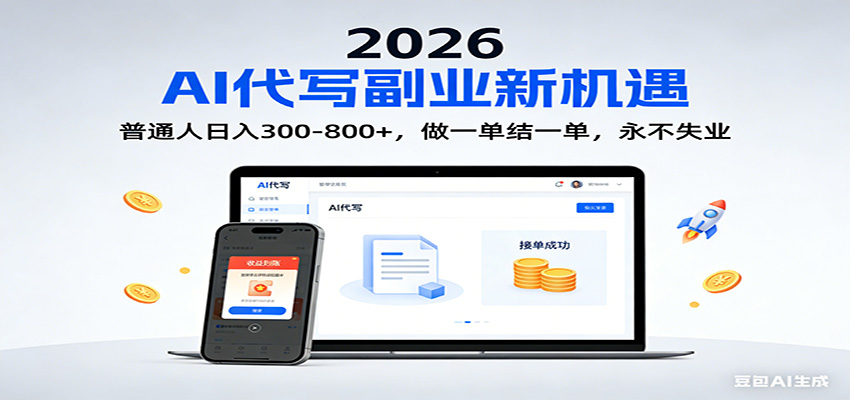 2026 副业首选！AI 代写日入 300-800，普通人0门槛，做一单结一单！-破局灯塔