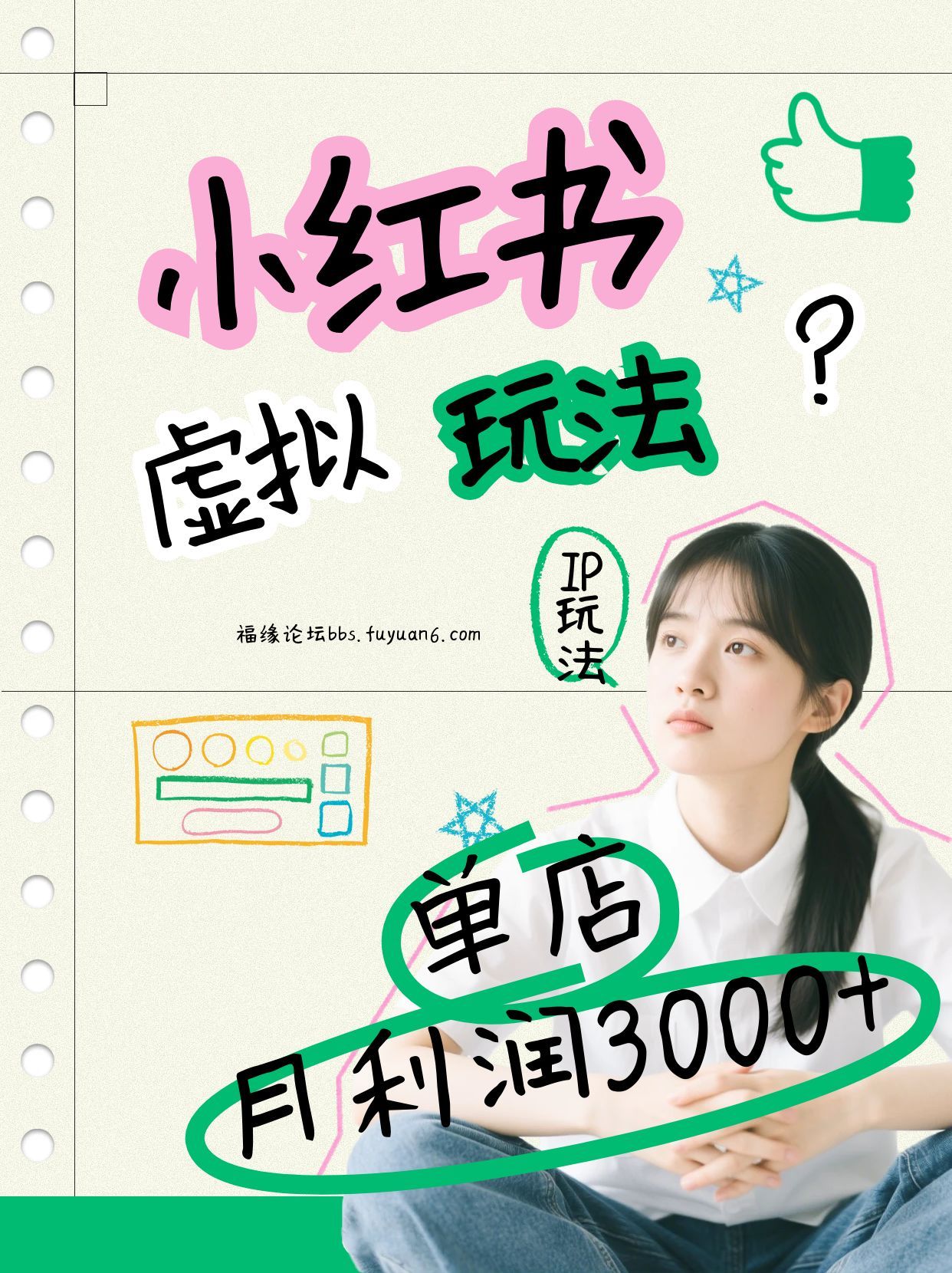 小红书虚拟玩法(铺货流和单品玩法)，单店月利润3000+，IP打法+原创商品(0违规)-破局灯塔