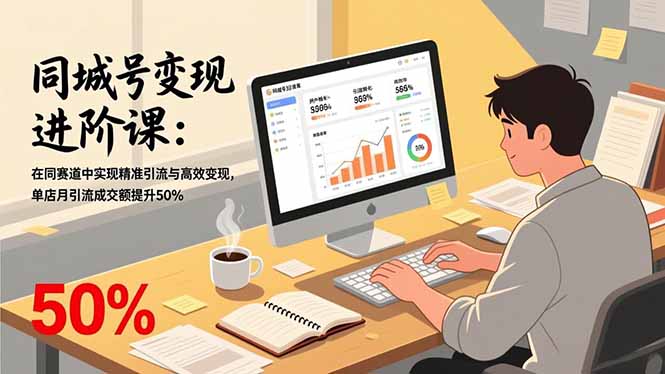 同城号变现进阶课:在同城赛道中实现精准引流与高效变现,单店月引流成交额提升50%-破局灯塔