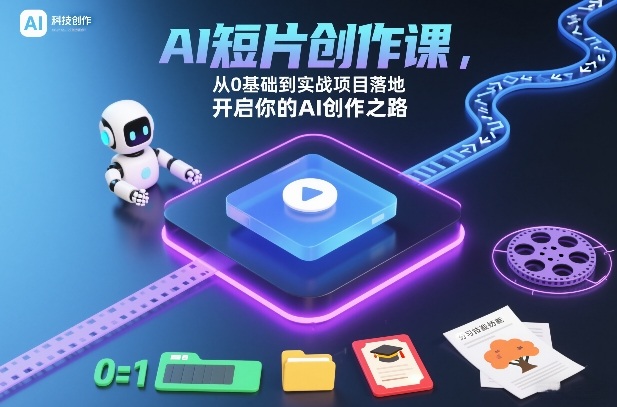 AI短片创作课，从0基础到实战项目落地，开启你的AI创作之路-破局灯塔