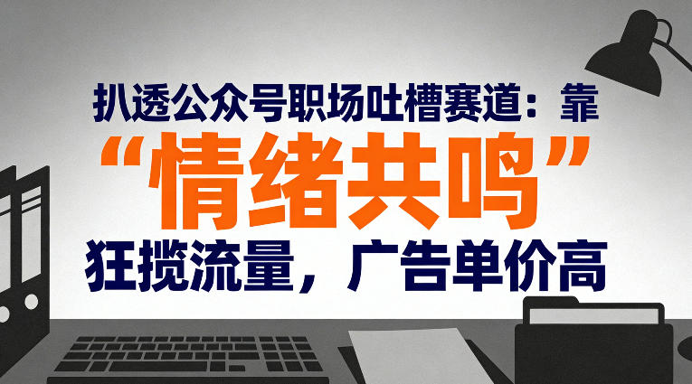 扒透公众号职场吐槽赛道:靠“情绪共鸣”狂揽流量,广告单价高-破局灯塔
