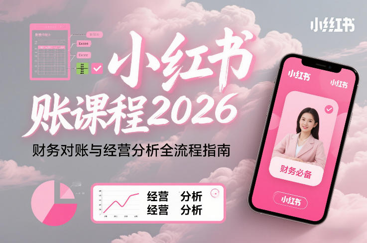 小红书对账课程2026，财务对账与经营分析全流程指南-破局灯塔
