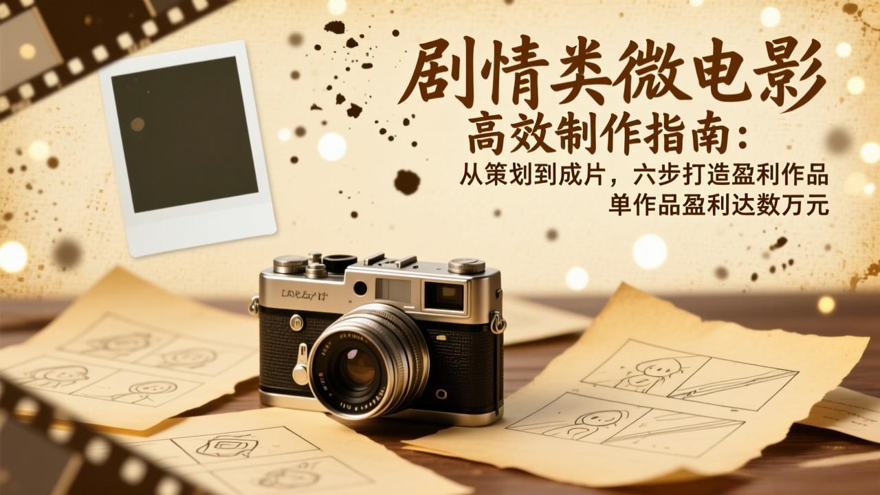 剧情类微电影高效制作指南：从策划到成片，六步打造盈利作品，单作品盈利达数万元-破局灯塔