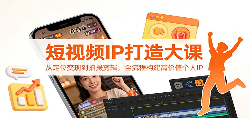 短视频IP打造大课：从定位变现到拍摄剪辑，全流程构建高价值个人IP-破局灯塔